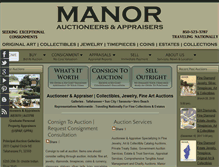 Tablet Screenshot of manorauctions.com